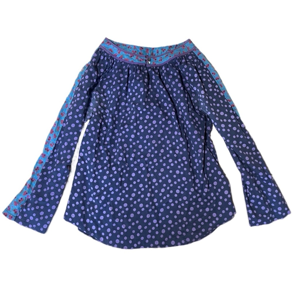 Polka Dot Blue Women's Top